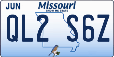 MO license plate QL2S6Z