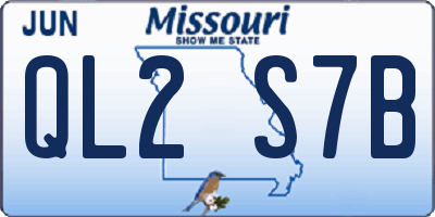 MO license plate QL2S7B