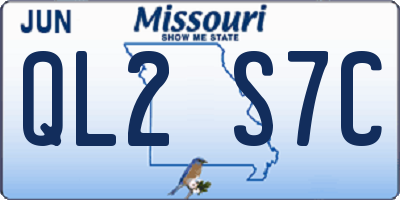 MO license plate QL2S7C