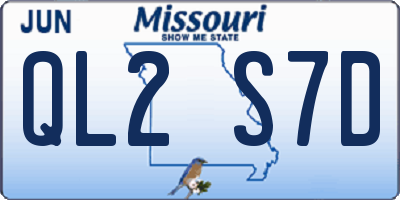 MO license plate QL2S7D