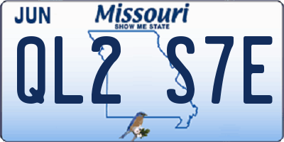 MO license plate QL2S7E