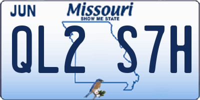 MO license plate QL2S7H