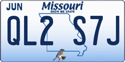 MO license plate QL2S7J