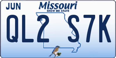 MO license plate QL2S7K