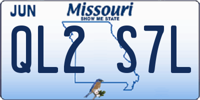 MO license plate QL2S7L