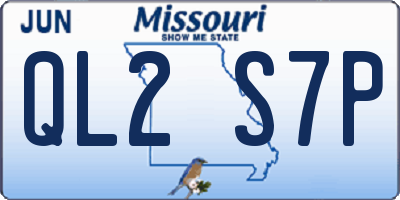 MO license plate QL2S7P