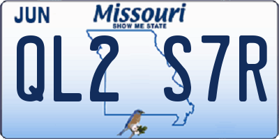 MO license plate QL2S7R
