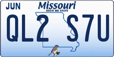 MO license plate QL2S7U