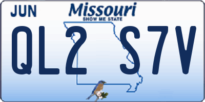 MO license plate QL2S7V