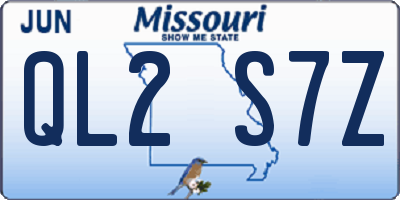 MO license plate QL2S7Z