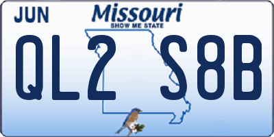 MO license plate QL2S8B