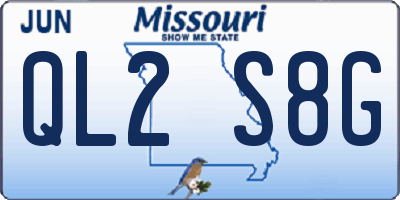MO license plate QL2S8G