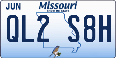 MO license plate QL2S8H