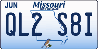 MO license plate QL2S8I
