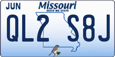 MO license plate QL2S8J