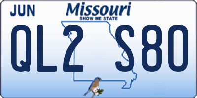 MO license plate QL2S8O