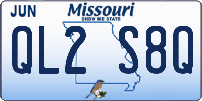 MO license plate QL2S8Q
