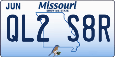 MO license plate QL2S8R