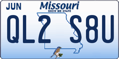 MO license plate QL2S8U