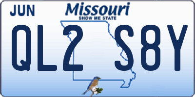MO license plate QL2S8Y