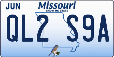 MO license plate QL2S9A