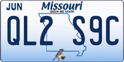 MO license plate QL2S9C