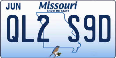 MO license plate QL2S9D