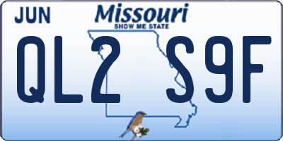 MO license plate QL2S9F
