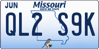 MO license plate QL2S9K