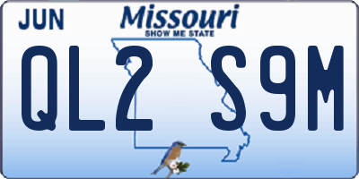 MO license plate QL2S9M