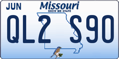 MO license plate QL2S9O