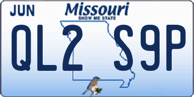 MO license plate QL2S9P