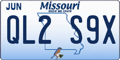 MO license plate QL2S9X