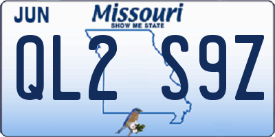 MO license plate QL2S9Z