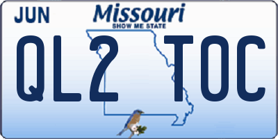 MO license plate QL2T0C