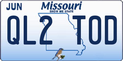 MO license plate QL2T0D