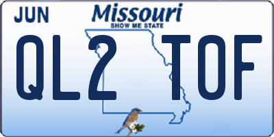 MO license plate QL2T0F