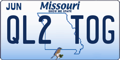 MO license plate QL2T0G