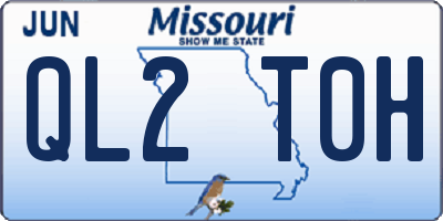 MO license plate QL2T0H