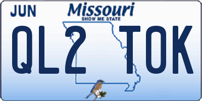 MO license plate QL2T0K