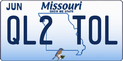 MO license plate QL2T0L
