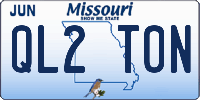 MO license plate QL2T0N