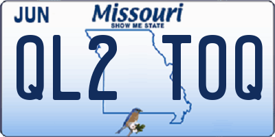 MO license plate QL2T0Q