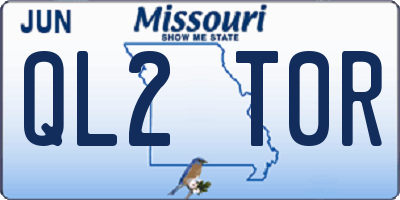 MO license plate QL2T0R