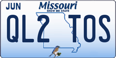 MO license plate QL2T0S