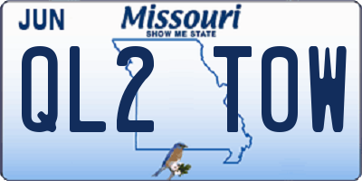 MO license plate QL2T0W