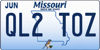 MO license plate QL2T0Z