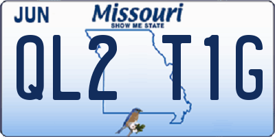 MO license plate QL2T1G