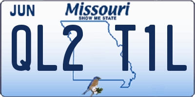 MO license plate QL2T1L