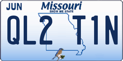 MO license plate QL2T1N